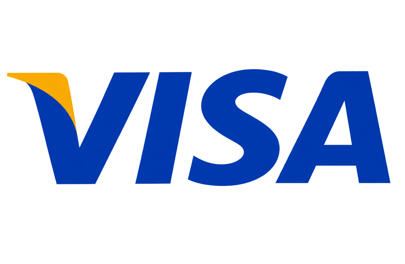 Visa Logo on White Background